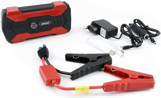 Andowl Portable Car Battery Jump Starter 15000mAh with Power Bank / USB / Φακό