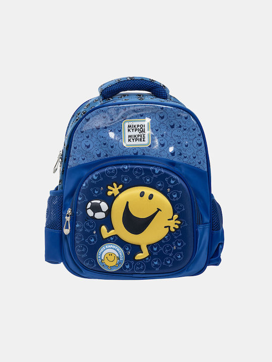 CHartini Poli Mr. Happy School Bag Backpack Kindergarten Blue 8Liters