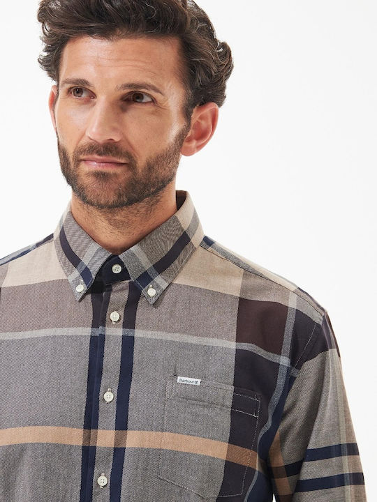 Bearpark Long-sleeved Cotton Shirt Checked Brown