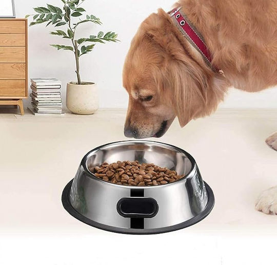Nunbell Pet Stainless Steel Bowl Food & Water for Dog & Cat 18cm in Silver Color