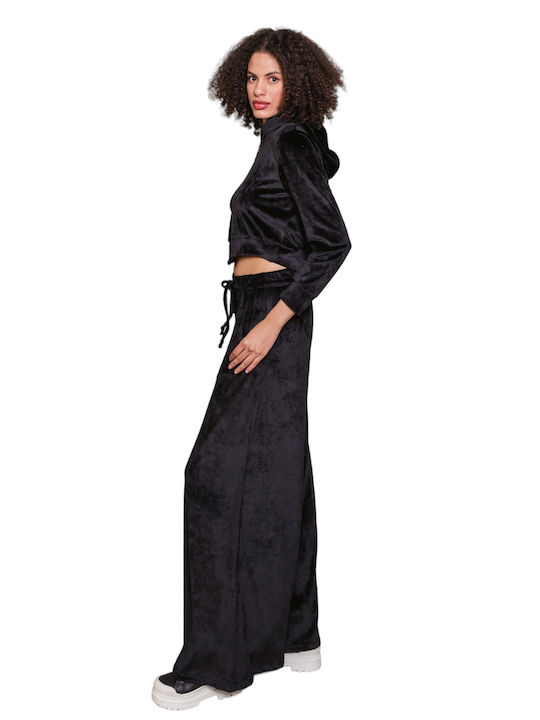 Collectiva Noir Femei Tesatura Pantaloni Negru