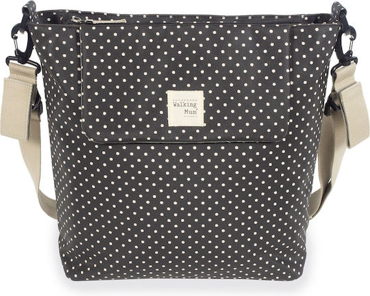 Walking Mum Walking Mum Shoulder Bag - Changing Pad Emily Black 41x12x34cm