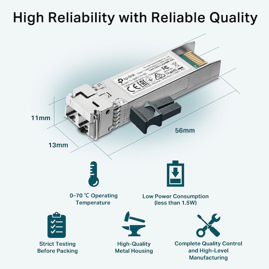 TP-LINK TL-SM5110-SR TL-SM5110SR v1 Transceiver Multi-mode SFP+ LC 1pcs