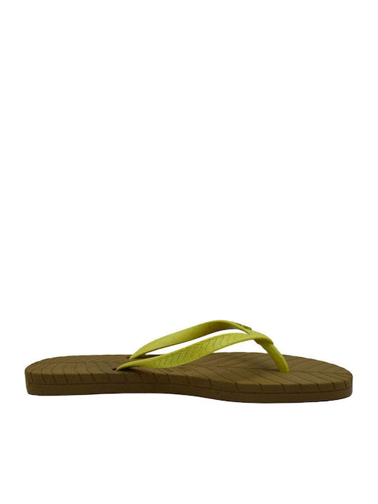 Nature02 Men's Flip Flops Yellow