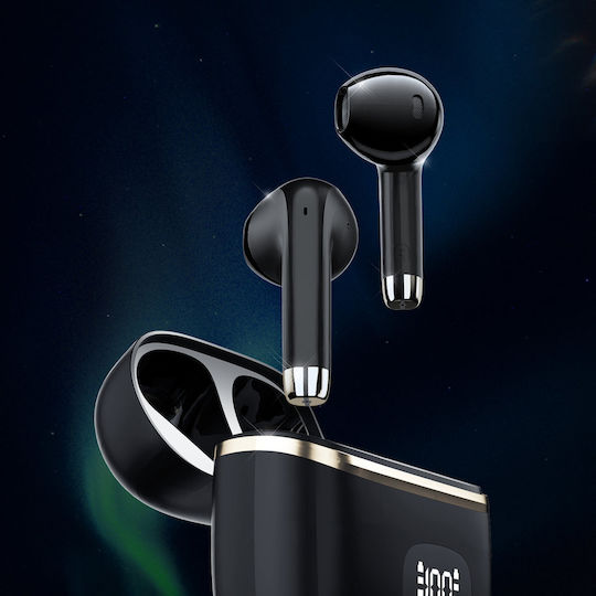Dudao U15Pro Earbud Bluetooth Handsfree Ακουστικά με Θήκη Φόρτισης Μαύρα