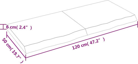 Raft De Perete Gri Închis 120x50x6 Cm