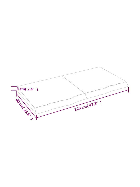 Shelf Wall Dark Grey 120x60x6cm