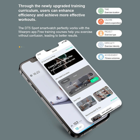 NO.1 DT5 Smartwatch (Transparent)