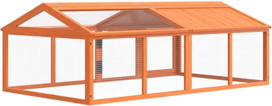 vidaXL Wooden Poultry Coop L2 x W1.12 x H0.74m