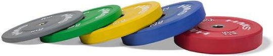 HMS Scheibenset Olympischen Typs Gummierte 1 x 25kg Φ50mm