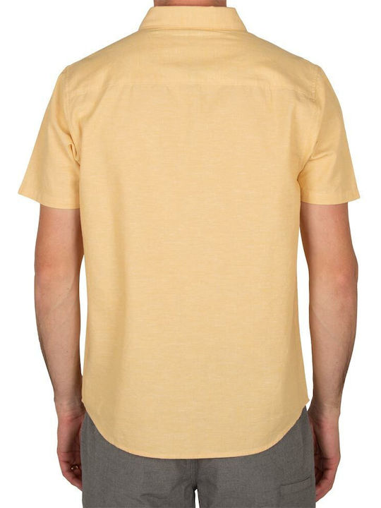 Salty Crew Men's Shirt Short Sleeve Cotton Yellow