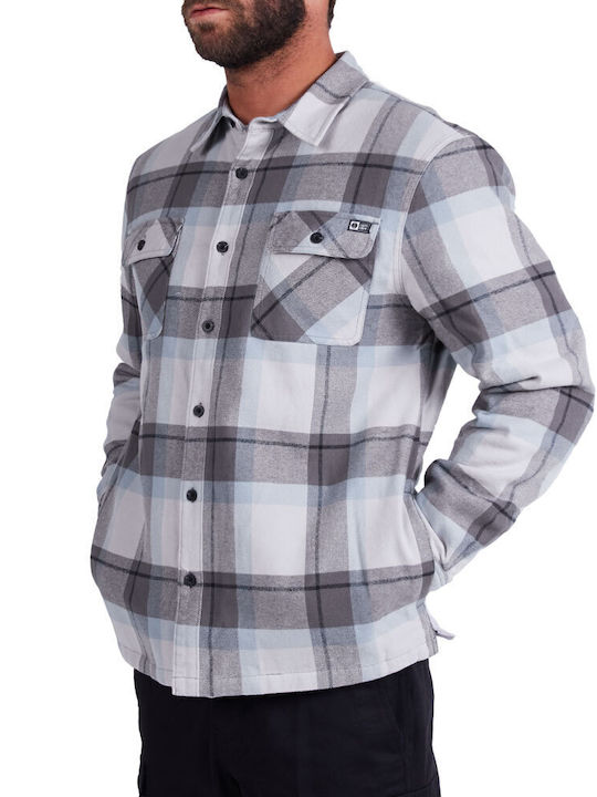 Overshirt Gri Mânecă Lungă