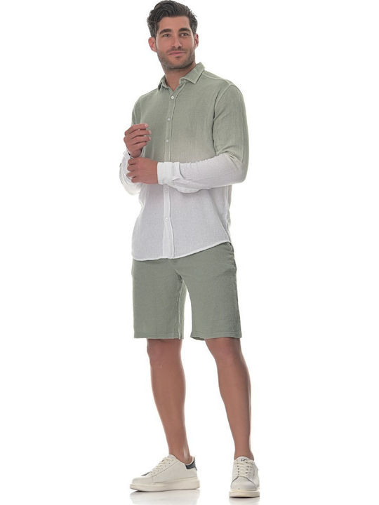 Cu mânecă lungă Cămașă Ombre Green