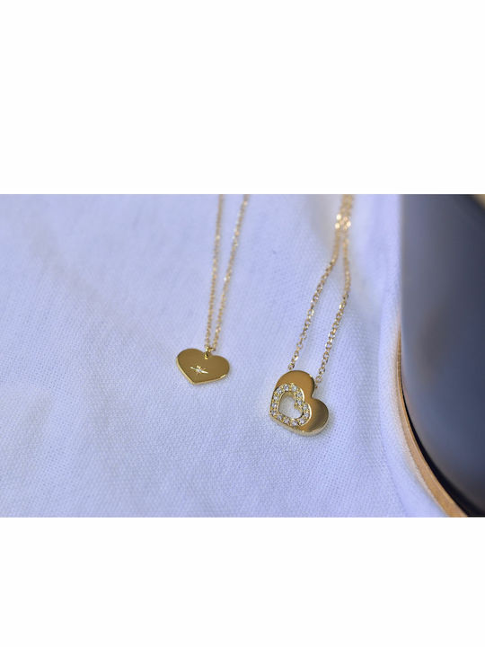 Ekan с дизайн Сърце от Злато 14K с Диамант