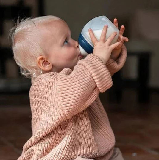 Elhee Plastic Baby Bottle Anti-Colic with Silicone Nipple for 0+, 0+ m, months Night 150ml