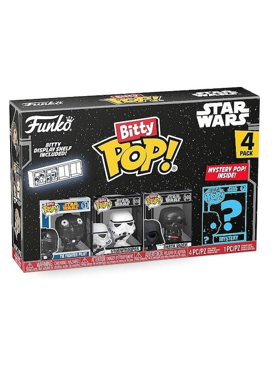 Funko Bitty Pop! Movies: The Fighter Pilot, Stormtrooper, Darth Vader & Mystery Chase 4τμχ