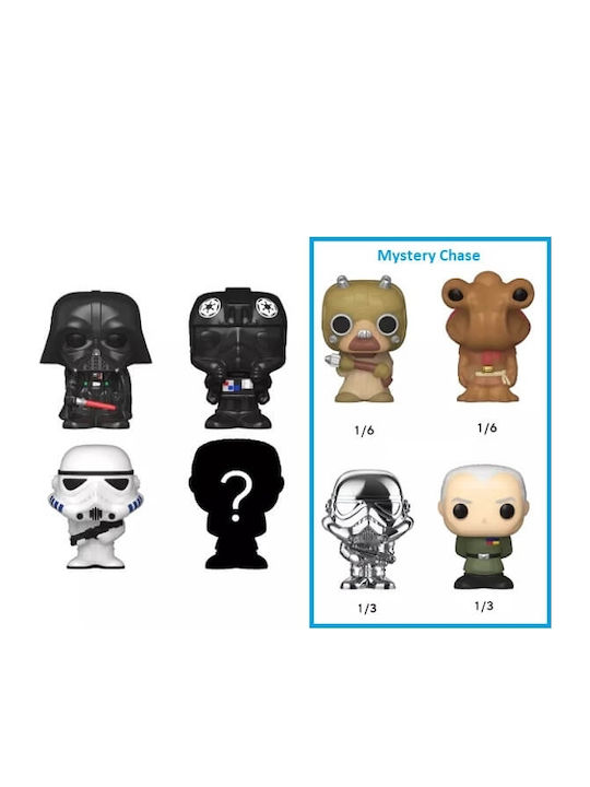 Funko Bitty Pop! Filme: Krieg der Sterne - The Fighter Pilot, Stormtrooper, Darth Vader & Mystery Chase 4Stück