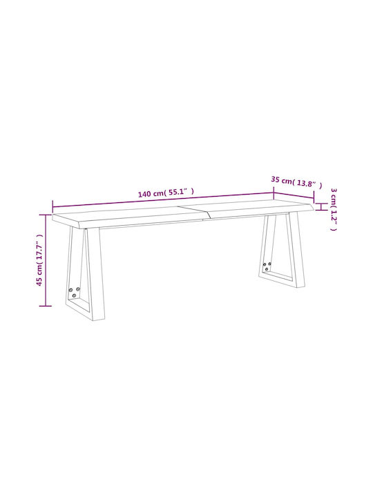 Dining Room 3pcs 140x80cm