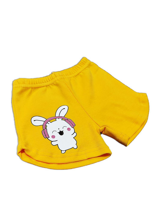 Baby T-shirt und shorts set miss bunny gelb (12-24 Monate)