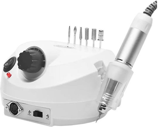 Nail Drill Power 65W White with Pedal with 30000 Rotations per Minute