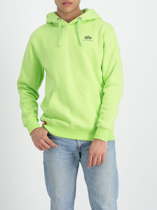 Alpha Industries Men's Sweatshirt with Hood Green