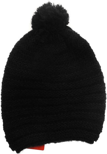 Pom Pom Beanie Unisex Beanie Knitted in Black color