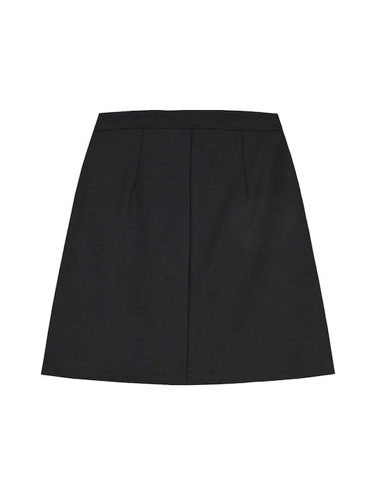 Energiers Kids Leather Skirt Solid Black