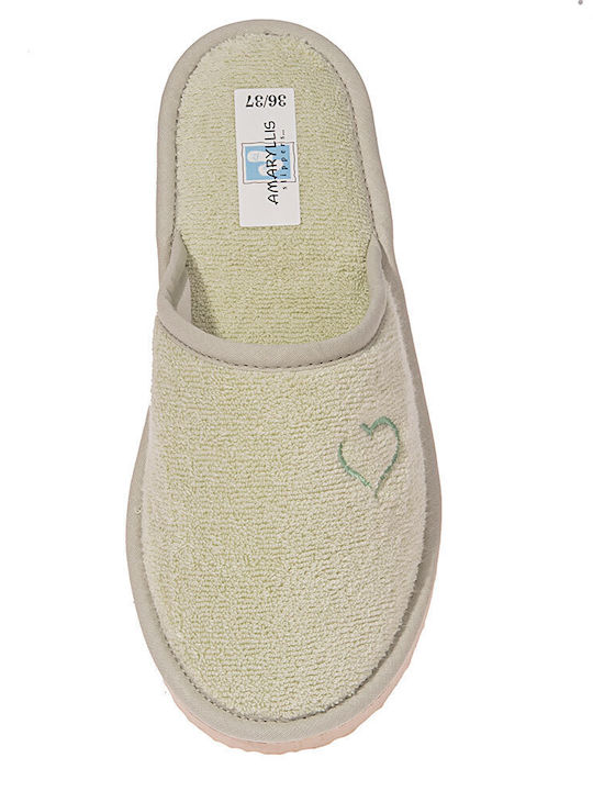 Amaryllis Slippers Terry Women's Slippers Green