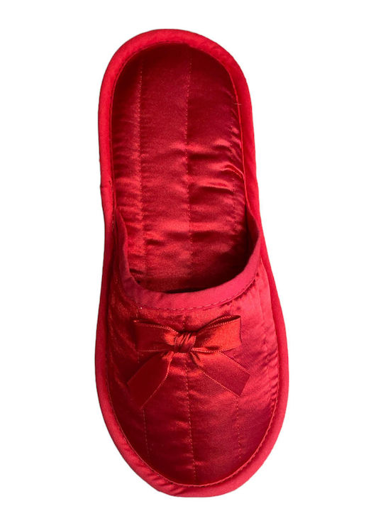 Amaryllis Slippers Χειμερινές Γυναικείες Παντόφλες σε Κόκκινο χρώμα