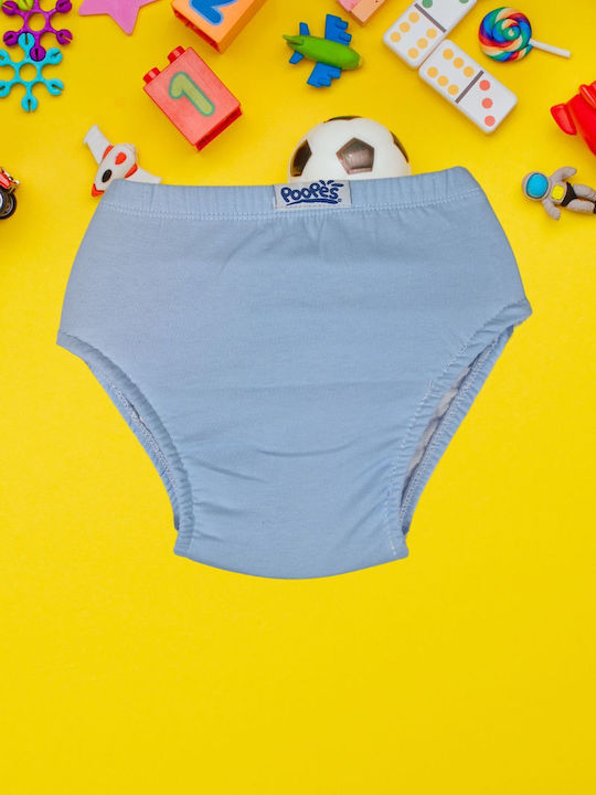 Poopes Kids' Brief Light Blue