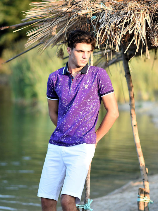 Polo Short Sleeve Blouse Purple