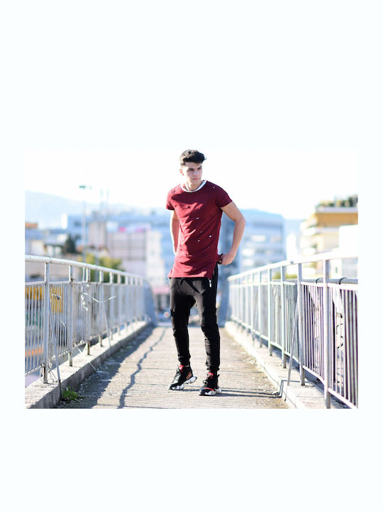 T-shirt Μπορντό