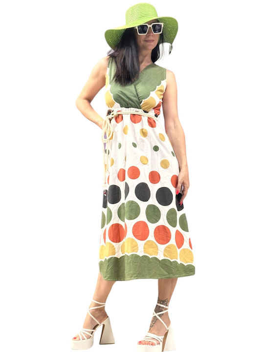 Summer Midi Dress Khaki