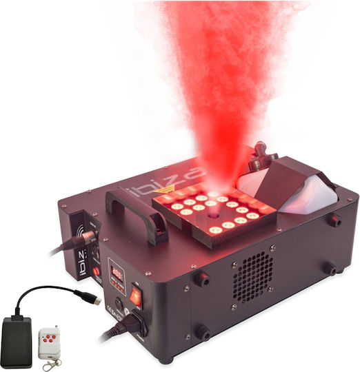 Ibiza Light Eruption Mașină de ceață LED 1500W cu Wireless controler și posibilitate de conectare la consola de iluminat