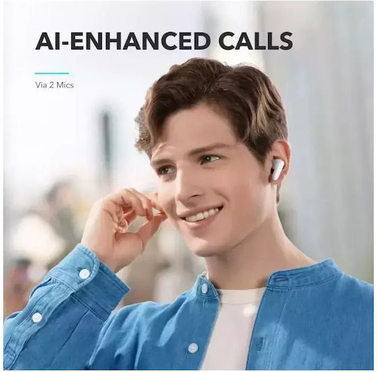 Soundcore by Anker R50i In-Ear Bluetooth-Freisprecheinrichtung Kopfhörer mit Schweißresistenz und Ladeetui Weiß