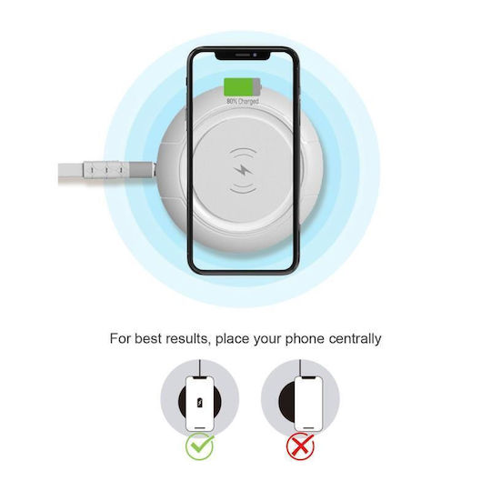 Devia Ασύρματος Φορτιστής (Qi Pad) 15W Μαύρος (Allen Series)