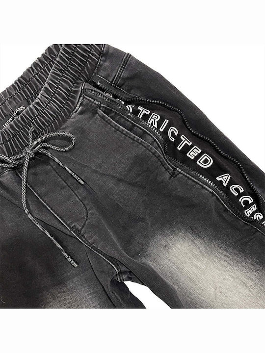 Men's Jeans Pants Elastic with Slim Fit Black