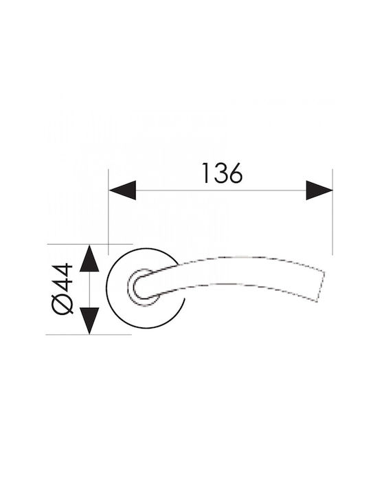 Zogometal Lever Front Door with Rosette Right 306 306 with Rosette URL