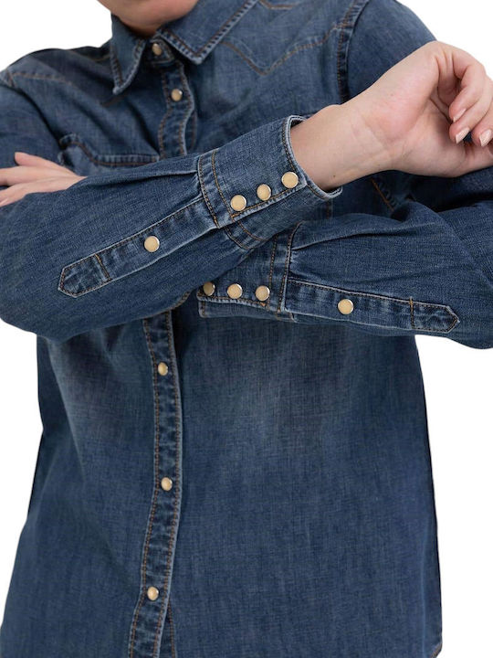 Women's Long Sleeve Shirt Blue