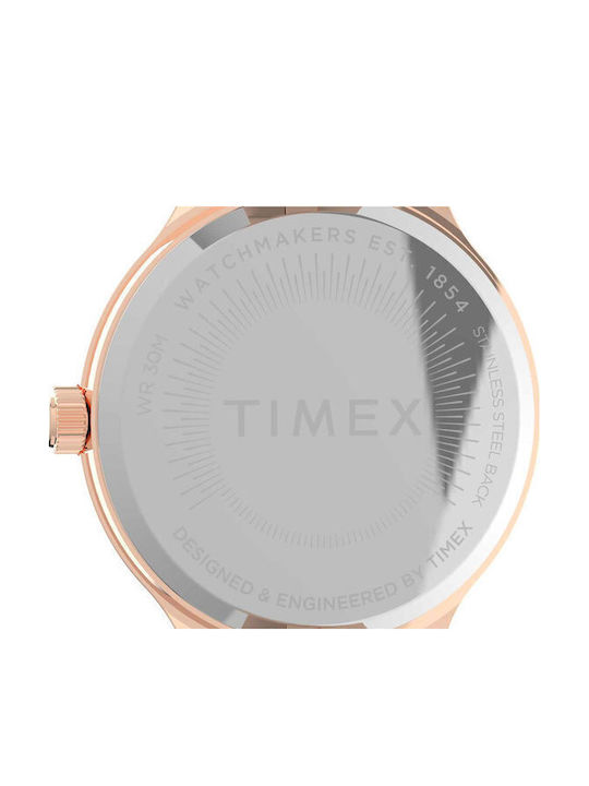 Timex Peyton Women's Watch with Pink Gold Metal Bracelet