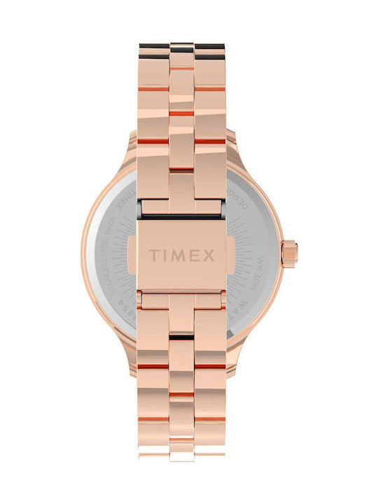 Timex Peyton Women's Watch with Pink Gold Metal Bracelet