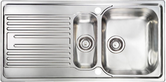 Sanitec Atlantic Ένθετος Inox Σατινέ Μ100xΠ50cm