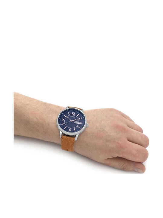 Timex Chicago Ρολόι Μπαταρίας με Δερμάτινο Λουράκι Timex Chicago Ρολόι Μπαταρίας με Δερμάτινο Λουράκι