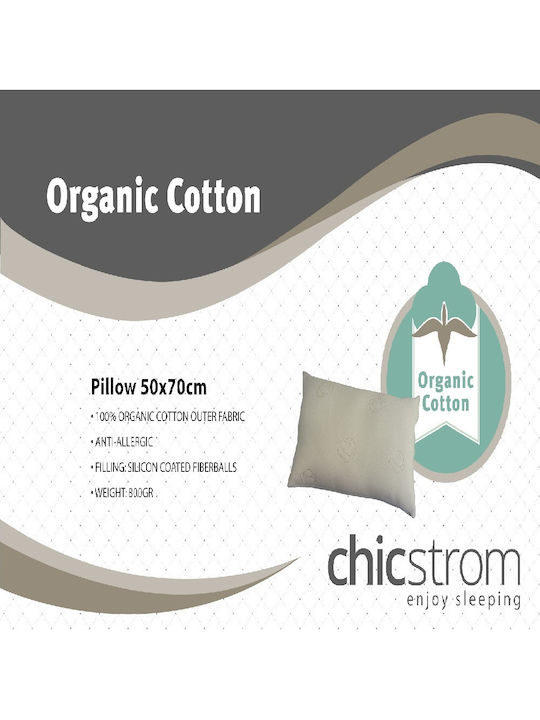 Chic Strom Organic Cotton Bed Pillow Ballfiber 50x70cm