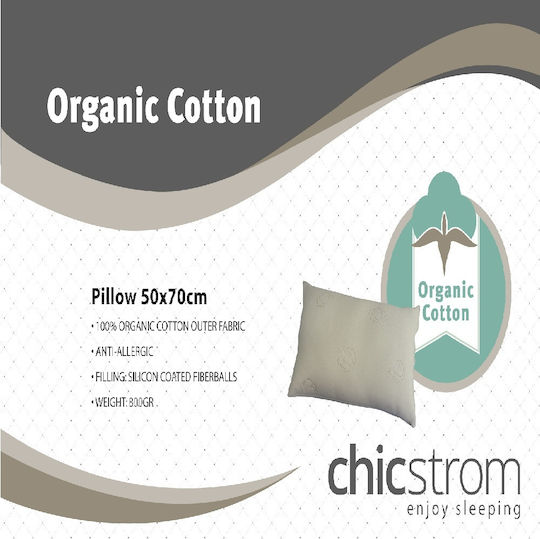 Chic Strom Organic Cotton Bed Pillow Ballfiber 50x70cm