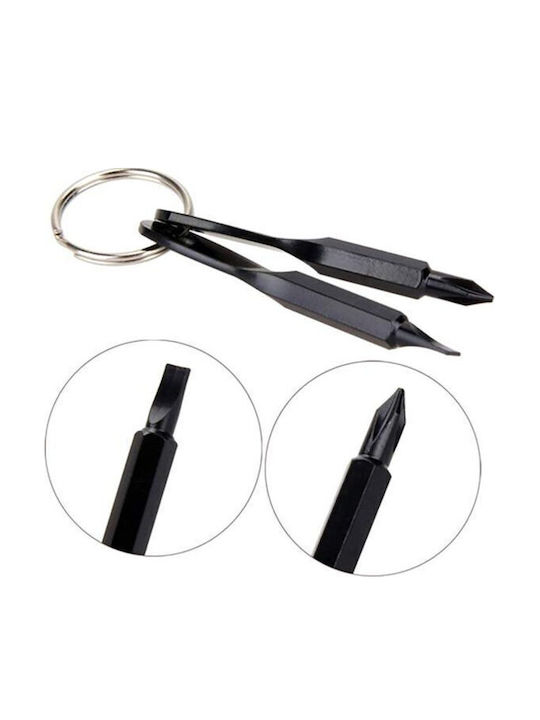 Set Keychain Wallets Metallic Black 2pcs