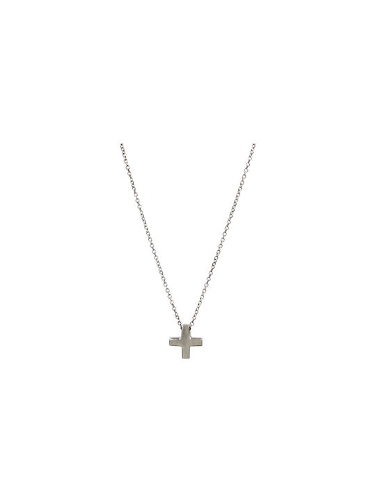 Roloi Kaliamanis Women's White Gold Cross 14K with Chain