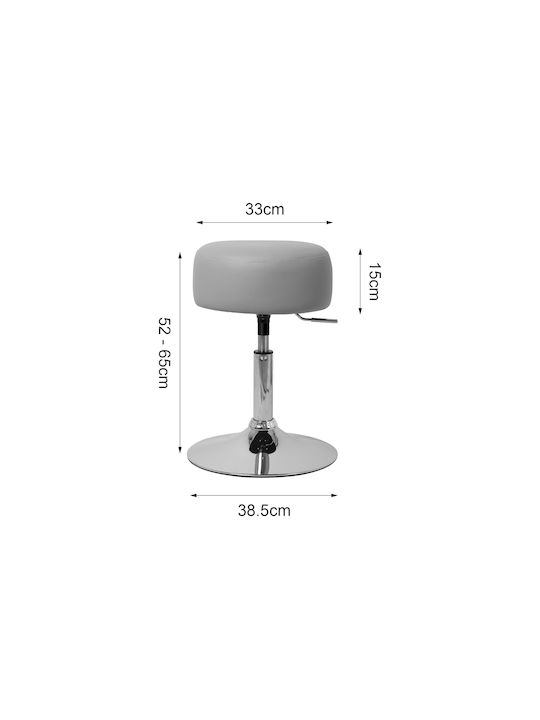 Bar Stool Upholstered with Artificial Leather Gray 33x33x65cm