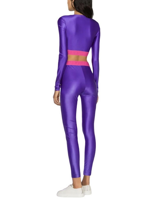 Versace Colanti de femei Cropped Colanti Violet