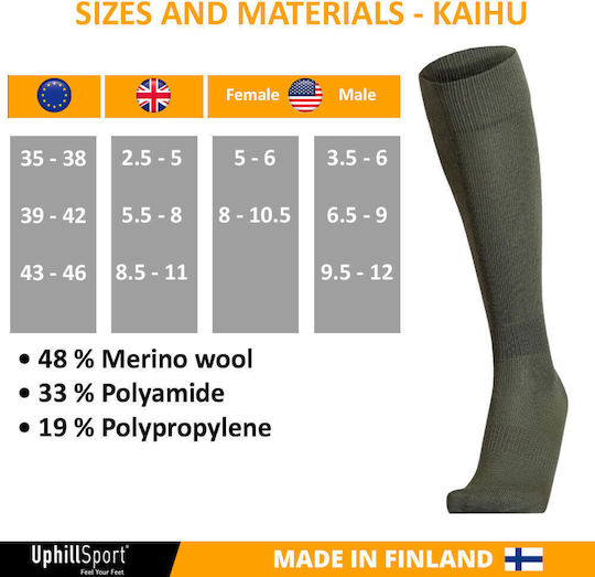 Uphillsport Κυνηγετικές Κάλτσες σε Πράσινο χρώμα
